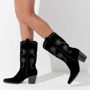 UO Kacey Suede Cowboy Boot